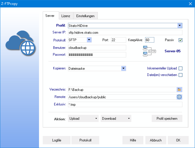 FTP / SFTP Client - Kommandozeile